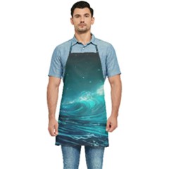 Tsunami Waves Ocean Sea Nautical Nature Water Kitchen Apron