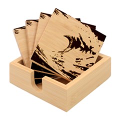 Tsunami Tidal Wave Ocean Waves Sea Nature Water Blue Bamboo Coaster Set