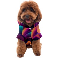 Abstract Colorful Waves Painting Dog Coat