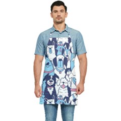 Dogs Seamless Pattern Kitchen Apron