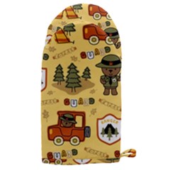 Seamless Pattern Funny Ranger Cartoon Microwave Oven Glove