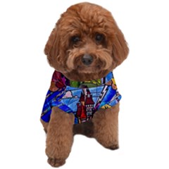 Beauty Stained Glass Castle Building Dog T-shirt