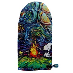 Dog Cartoon Starry Night Print Van Gogh Parody Microwave Oven Glove