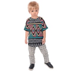 Aztec Wallpaper Kids  Raglan T-shirt