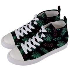 Geometric-seamless-pattern Women s Mid-top Canvas Sneakers