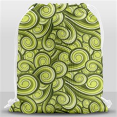 Flower Design Paradigm Start Drawstring Bag (large)
