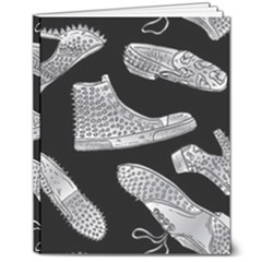 Pattern Shiny Shoes 8  X 10  Hardcover Notebook