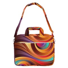 Abstract Colorful Background Wavy Macbook Pro 16  Shoulder Laptop Bag