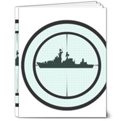 Ship Target Destroyer Warship 8  X 10  Hardcover Notebook