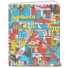 Just Do It Pattern 8  X 10  Hardcover Notebook