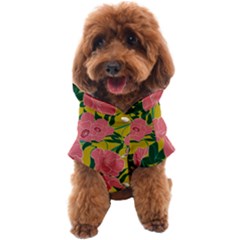 Pink Flower Seamless Pattern Dog Coat