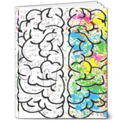 Brain Mind Psychology Idea Drawing 8  X 10  Hardcover Notebook