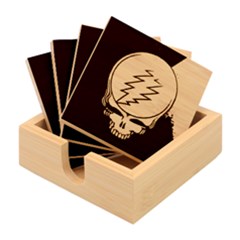 Grateful Dead Big Skull Bamboo Coaster Set