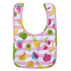 Tropical Fruits Berries Seamless Pattern Baby Bib