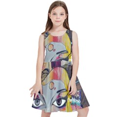 Graffiti Mural Street Art Painting Kids  Skater Dress