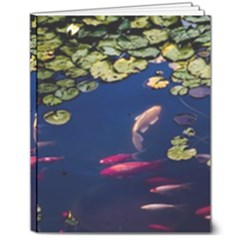 Koi Fish Carp 8  X 10  Hardcover Notebook