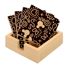 Multicolor Disney , Corazones, Mouse Bamboo Coaster Set