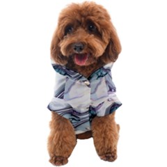 Marble Abstract White Pink Dark Dog Coat