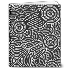 Authentic Aboriginal Art - Meeting Places 8  X 10  Hardcover Notebook
