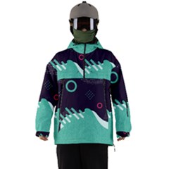Colorful Background, Material Design, Geometric Shapes Men s Ski And Snowboard Jacket