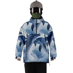Dolphins Sea Ocean Water Men s Ski And Snowboard Waterproof Breathable Jacket