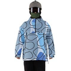 Boho Blue Deep Blue Artwork Men s Ski And Snowboard Waterproof Breathable Jacket