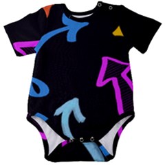 Ink Brushes Texture Grunge Baby Short Sleeve Bodysuit