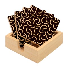Abstract Pattern Wallpaper Bamboo Coaster Set