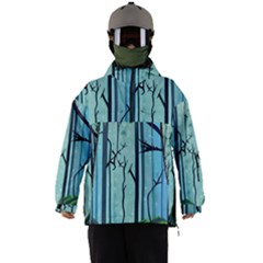 Nature Outdoors Night Trees Scene Forest Woods Light Moonlight Wilderness Stars Men s Ski And Snowboard Waterproof Breathable Jacket