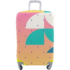 Abstract Geometric Bauhaus Polka Dots Retro Memphis Art Luggage Cover (large)