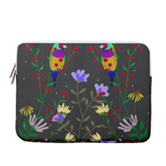 Bird Flower Plant Nature 13  Vertical Laptop Sleeve Case With Pocket