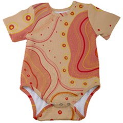 Lines Abstract Colourful Design Baby Short Sleeve Bodysuit