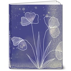 Flower Nature Abstract Art 8  X 10  Hardcover Notebook