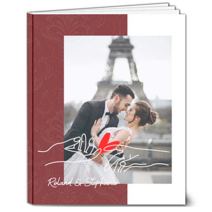 Personalized Photo Name Wedding Mood Hardcover Notebook 8  x 10  Hardcover Notebook