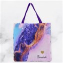 Personalized Initial Name Marble Tote Bag Grocery Tote Bag View1