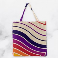 Angles Design Pattern Retro Grocery Tote Bag