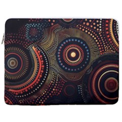 Abstract Geometric Pattern 17  Vertical Laptop Sleeve Case With Pocket