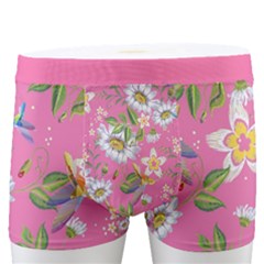 Pink Flower Hummingbird Pink Flower Hummingbird Men s Boxer Briefs