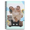 Personalized Photo Black Cat Notebook 5.5  x 8.5  Notebook View1