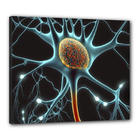 Organism Neon Science Canvas 24  X 20  (stretched)