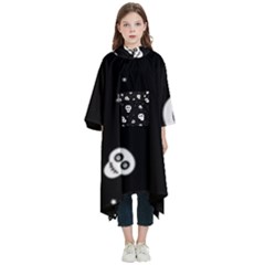 Skull Pattern Kids  Hooded Rain Ponchos