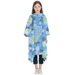 Pattern Texture Seamless Design Kids  Hooded Rain Ponchos