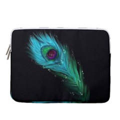 Shree Krishna, Feather, Lord, Rainbows 14  Vertical Laptop Sleeve Case With Pocket
