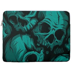 Skulls 17  Vertical Laptop Sleeve Case With Pocket