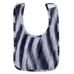 Zebra Texture, Zebra Wool, White Black Background Baby Bib