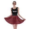 Personalized Name Xmas Checked Pattern Skater Dress Skater Dress View1
