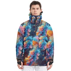 Cosmic Jellyfish Artwork Men s Pullover Zip Ski And Snowboard Waterproof Breathable Jacket