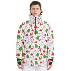 Christmas Pattern, Pattern, Christmas Men s Pullover Zip Ski And Snowboard Waterproof Breathable Jacket