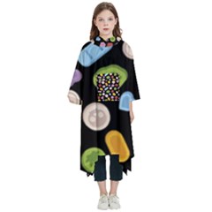 Ecstasy Pills Pattern Kids  Hooded Rain Ponchos