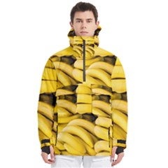 Bananas, Macro, Fruits, Ripe Bananas Men s Pullover Zip Ski And Snowboard Waterproof Breathable Jacket